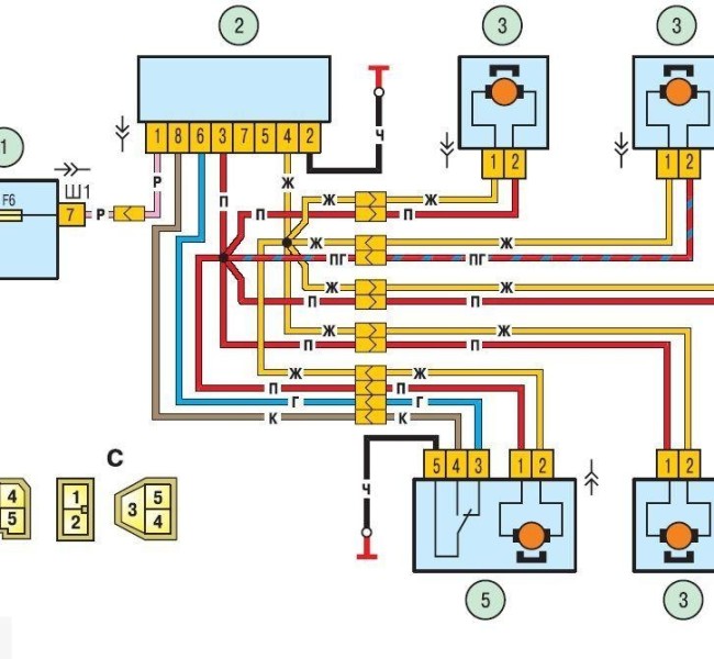 Схема центрального замка нива шевроле